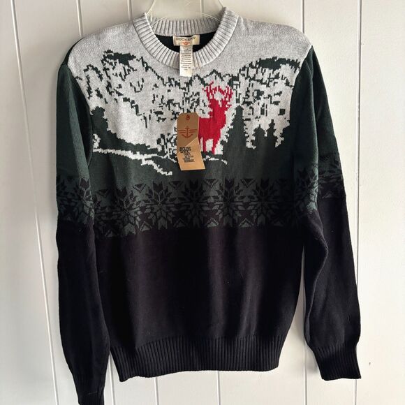 Dockers Young Men's Small Winter Festive Christmas Crewneck Pullover Sweater #F - Picture 2 of 6